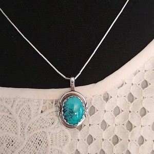Turquoise and 925 pendant